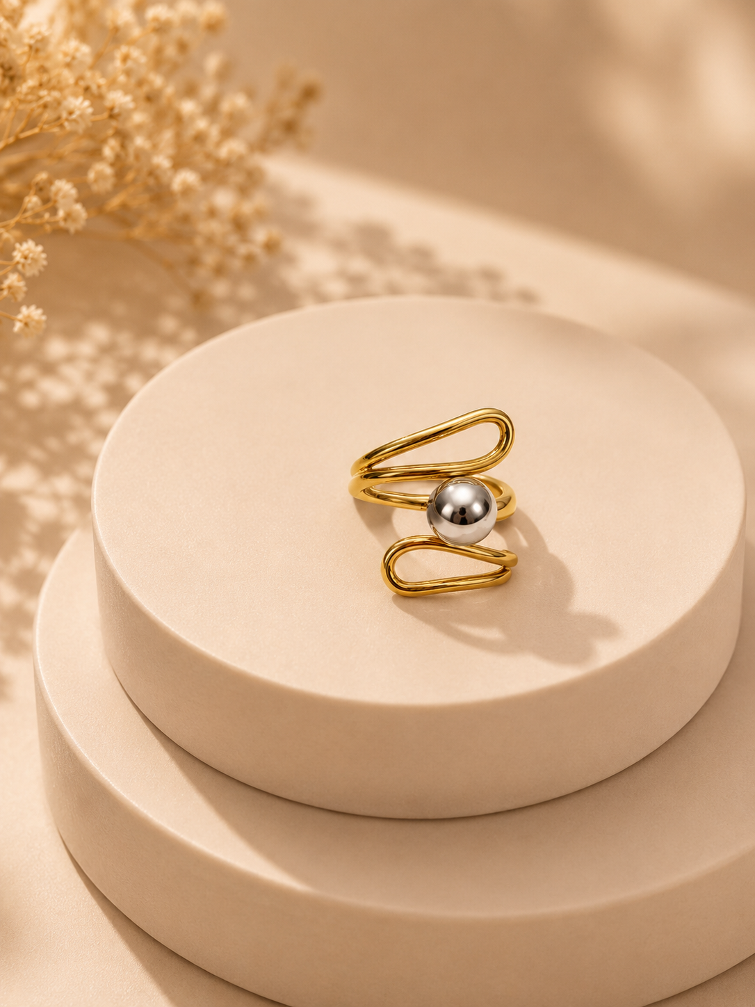 Pearl Orbit Ring