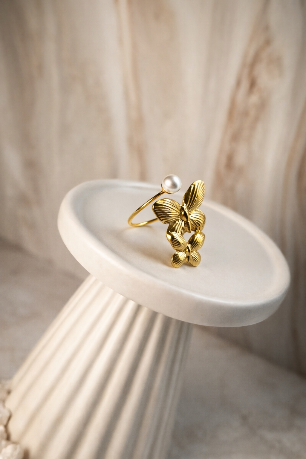 Golden Flutter Ring