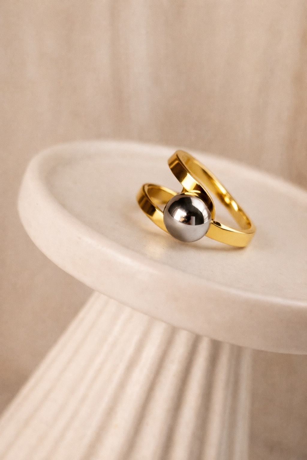 Golden Orbit Ring