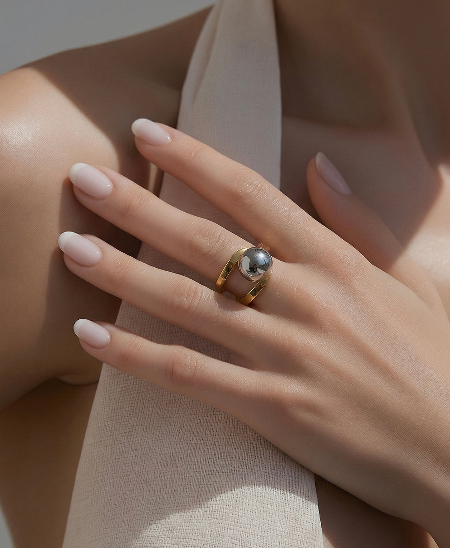 Golden Orbit Ring