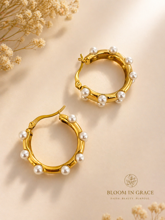 Pearl Glow Hoops