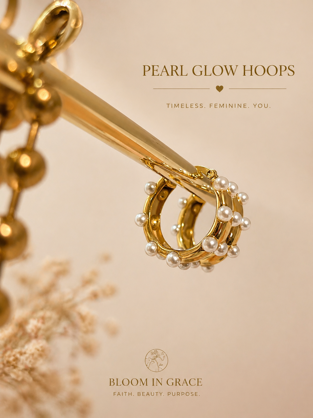 Pearl Glow Hoops