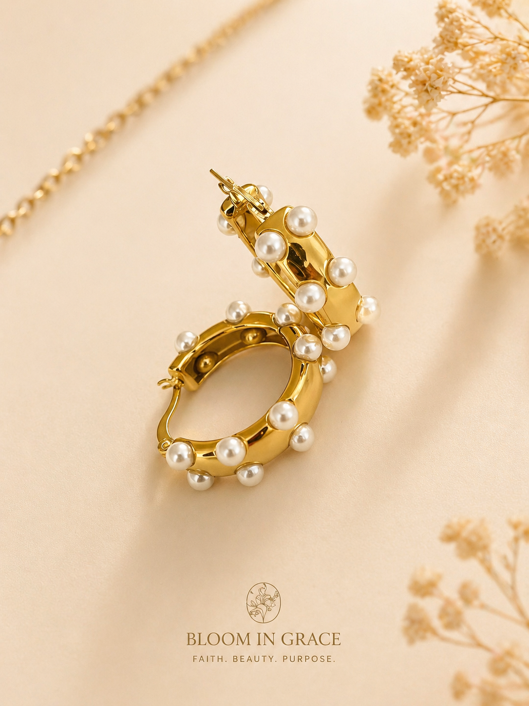 Pearl Glow Hoops