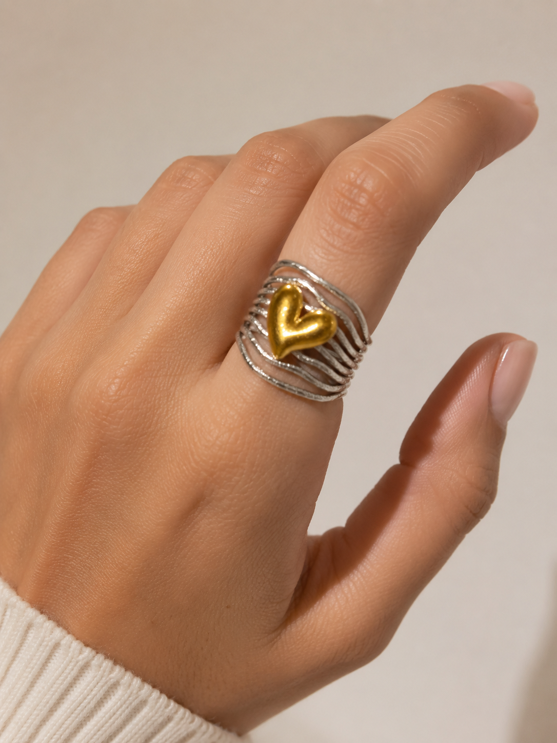 Golden Heart Ring
